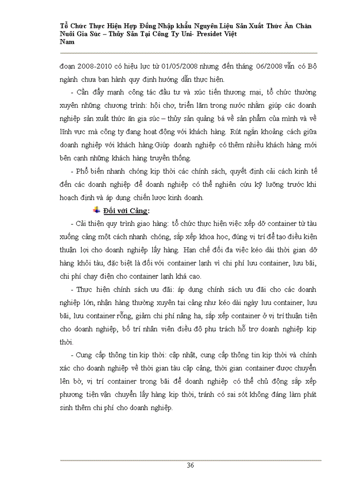 image for page Tổ chức ký kết và thực hiện hợp đồng nhập khẩu nguyên liệu sản xuất thức ăn gia súc – thủy sản tại công ty TNHH Uni-President Việt Nam