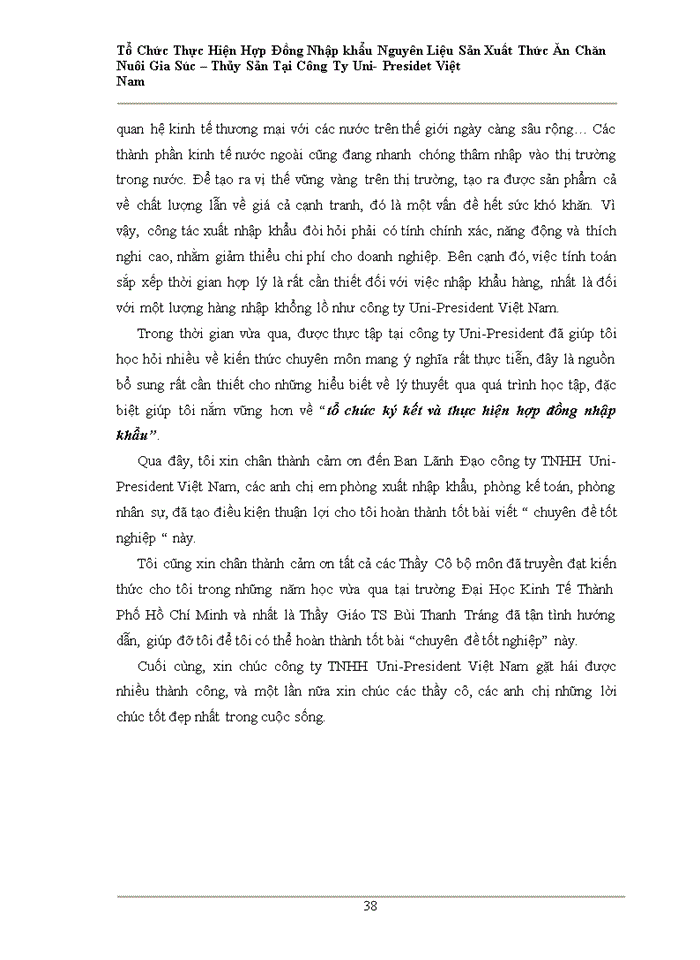 image for page Tổ chức ký kết và thực hiện hợp đồng nhập khẩu nguyên liệu sản xuất thức ăn gia súc – thủy sản tại công ty TNHH Uni-President Việt Nam