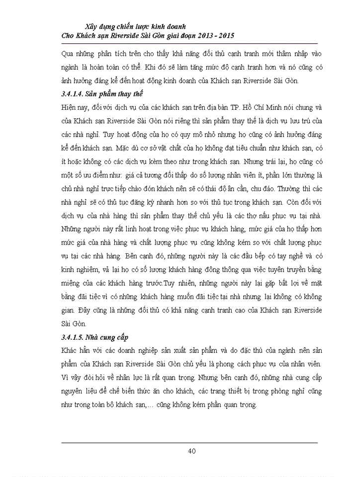 image for page Xây dựng chiến lược kinh doanh cho khách sạn RIVERSIDE Sài Gòn giai đoạn 2011- 2015