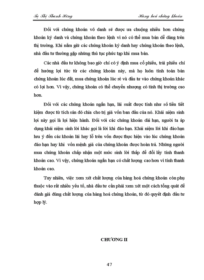 image for page Các biện pháp nhằm đa dạng hoá và đảm bảo chất lượng hàng hoá trên thị trường chứng khoán
