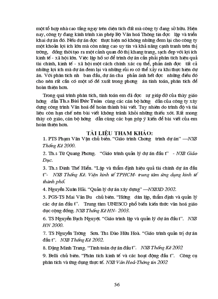 image for page Phương pháp đánh giá hiệu quả tài chính, kinh tế xã hội của dự án xây dựng: ứng dụng dự án xây dựng tổ hợp nhà cao tầng của Công ty Xây dựng Công trình Văn hoá
