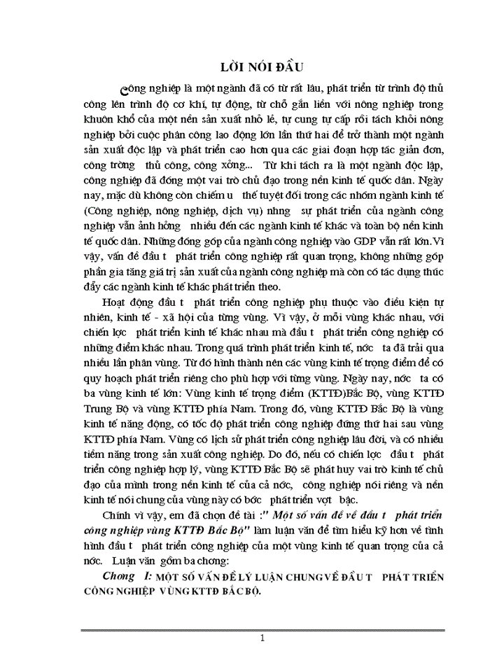 image for page Một số vấn đề về đầu tư phát triển công nghiệp vùng KTTĐ Bắc Bộ