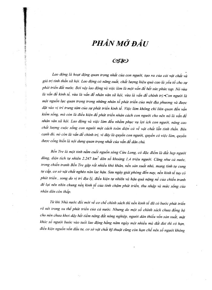 image for page Vấn đề lao động và 1 số giải pháp nhằm giải quyết việc làm cho tỉnh Bến Tre