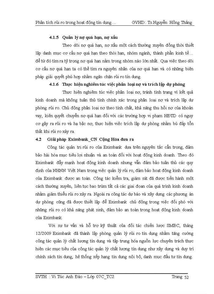 image for page Phân tích rủi ro trong hoạt động tín dụng tại ngân hàng TMCP xuất nhập khẩu Việt Nam chi nhánh Hưng Đạo (EXIMBANK_CH)