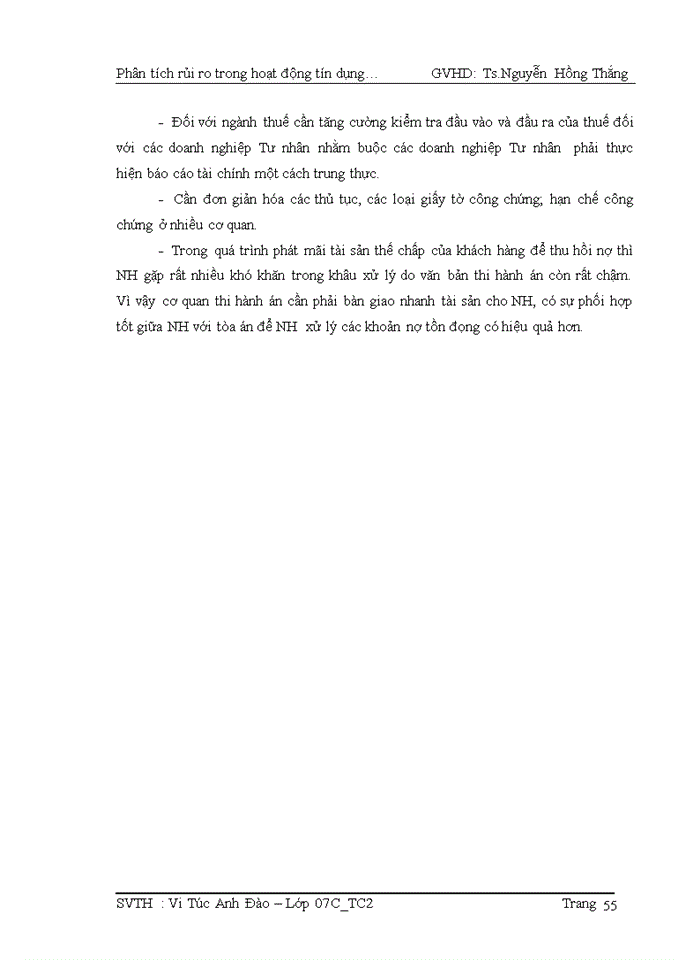image for page Phân tích rủi ro trong hoạt động tín dụng tại ngân hàng TMCP xuất nhập khẩu Việt Nam chi nhánh Hưng Đạo (EXIMBANK_CH)