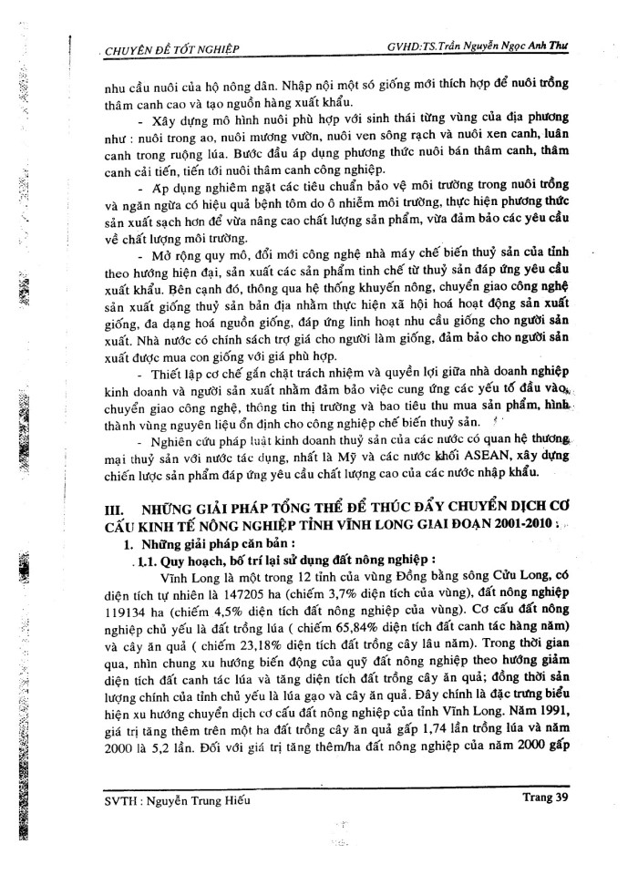 image for page Định hướng chuyển dịch cơ cấu kinh tế nông nghiệp tỉnh Vĩnh long\