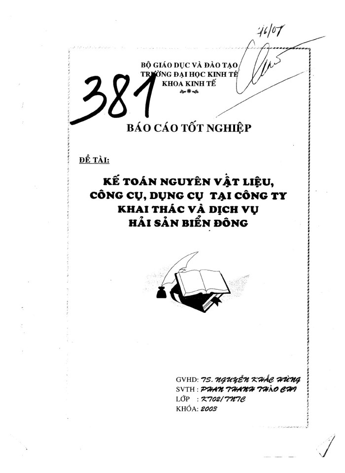 image for page Kế toán nguyên vật liệu , công cụ, dụng cụ tại công ty khai thác và dịch vụ hải sản biển đông