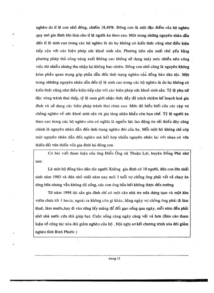 image for page Hiện trạng và 1 số giải pháp xóa đói giảm nghèo cho đồng bào dân tốc tỉnh Bình Phước\