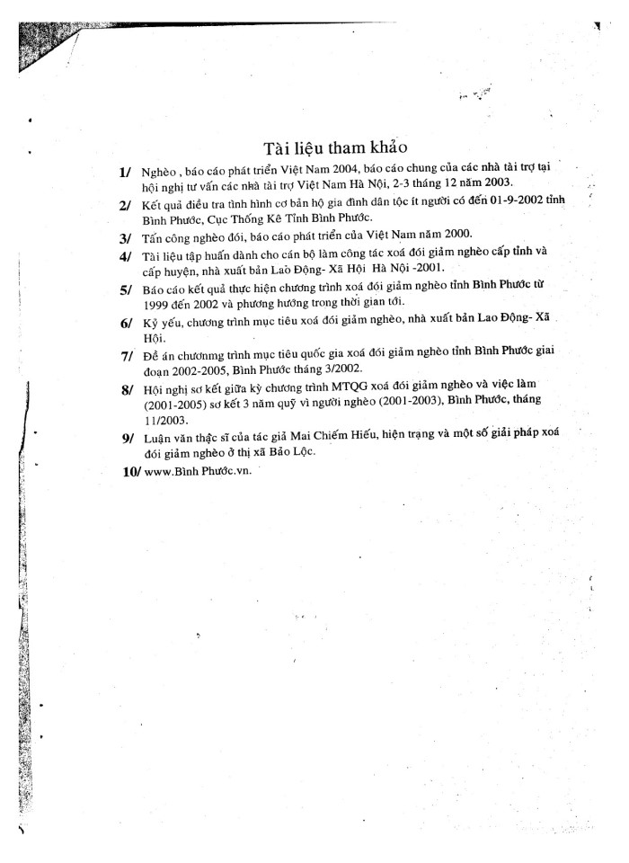 image for page Hiện trạng và 1 số giải pháp xóa đói giảm nghèo cho đồng bào dân tốc tỉnh Bình Phước\