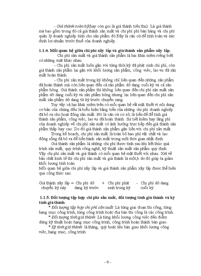 image for page Kế toán chi phí xây lắp và tính giá thành sản phẩm xây lắp tại công ty cổ phần xây lắp Cửu Long