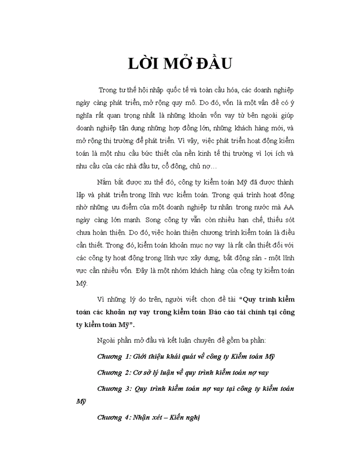 image for page Quy trình kiểm toán các khoản nợ vay trong kiểm toán Báo cáo tài chính tại công ty kiểm toán Mỹ