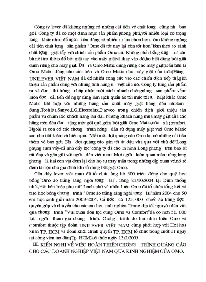 image for page Tiến trình thiết lập một chương trình quảng cáo có hiệu quả, ứng dụng cho bột giặt omo