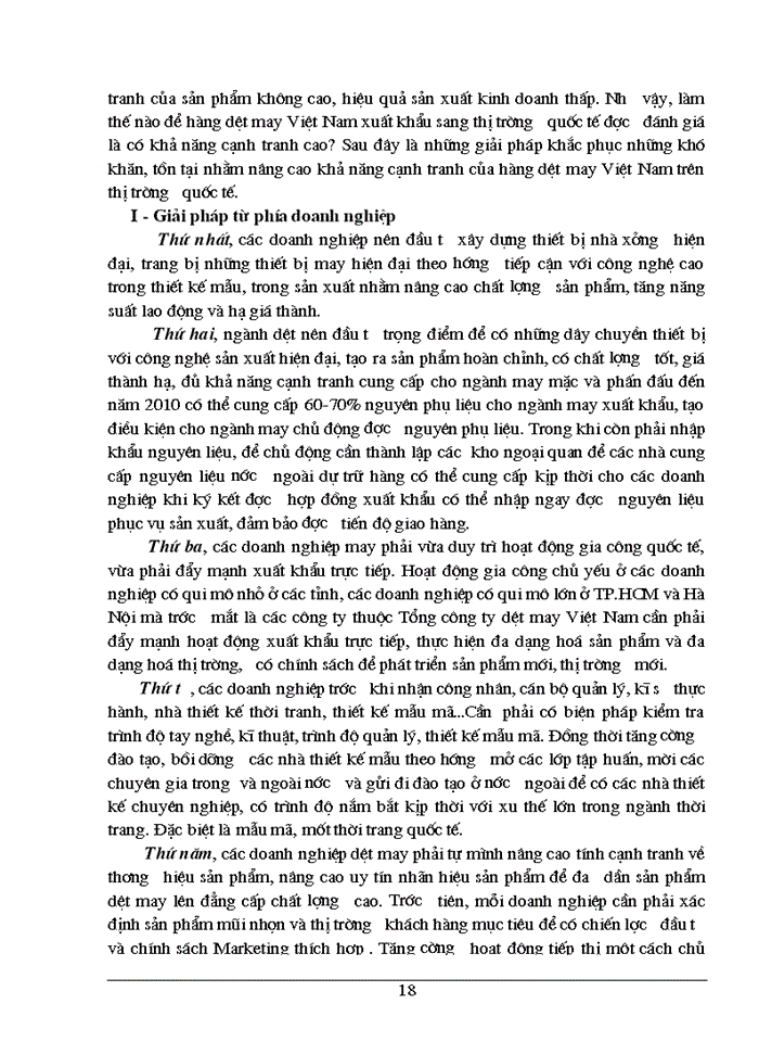image for page Giải pháp nhằm nâng cao khả năng cạnh tranh của hàng dệt may Việt Nam trên thị trường quốc tế