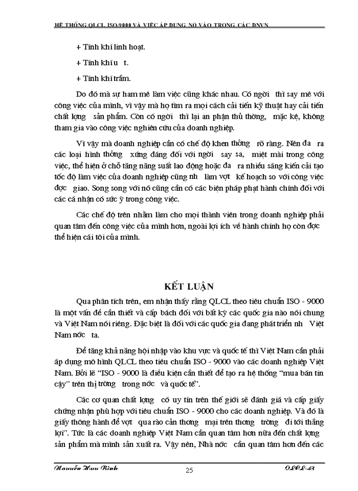 image for page Hệ thống QLCL theo tiêu chuẩn ISO - 9000 và việc áp dụng nó vào trong các doanh nghiệp Việt Nam