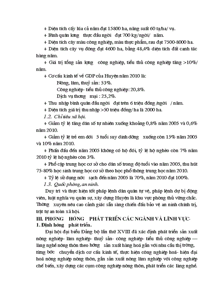 image for page Quy hoạch tổng thể phát triển kinh tế – xã hội huyện vụ bản thời kỳ đến năm 2010