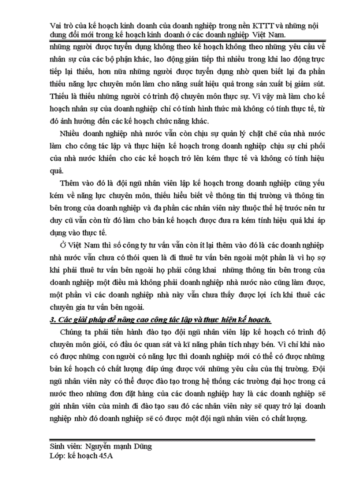 image for page Thực trạng của công tác lập và thực hiện kế hoạch ở các doanh nghiệp Việt Nam hiện nay