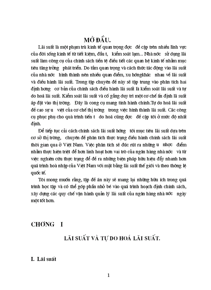 image for page Lãi suất và tự do hoá lãi suất.