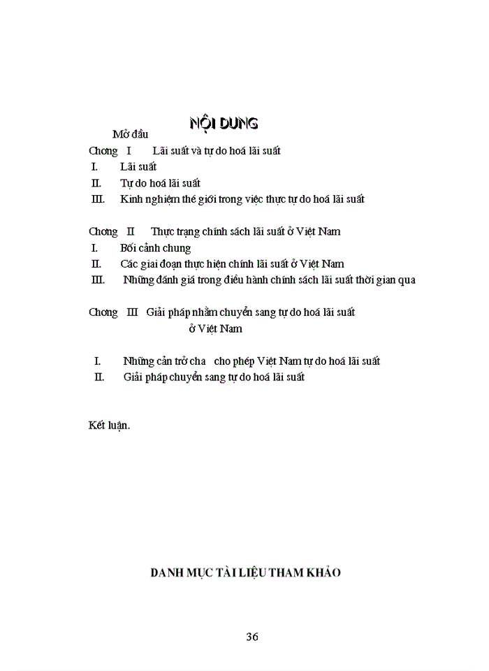 image for page Lãi suất và tự do hoá lãi suất.