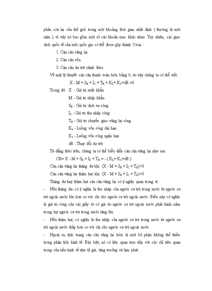 image for page Xu hướng cán cân vãng lai VIỆT NAM Hậu khủng hoảng tài chính toàn cầu