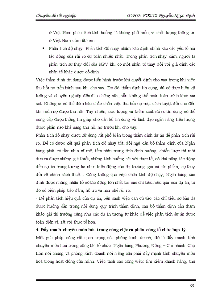 image for page Giải pháp nâng cao chất lượng thẩm định trong hoạt động cho vay trung và dài hạn tại ngân hàng PHƯƠNG ĐÔNG chi nhánh CHỢ LỚN