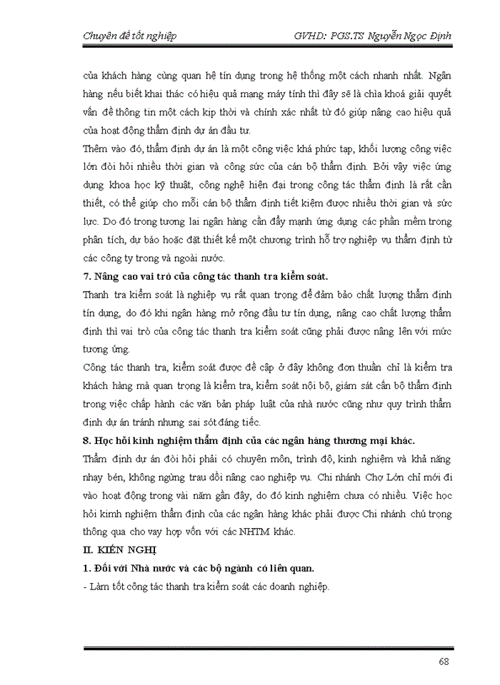 image for page Giải pháp nâng cao chất lượng thẩm định trong hoạt động cho vay trung và dài hạn tại ngân hàng PHƯƠNG ĐÔNG chi nhánh CHỢ LỚN