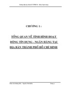 Tổng quan về tình hình hoạt động tín dụng - ngân hàng tại địa bàn thành phố HỒ CHÍ MINH