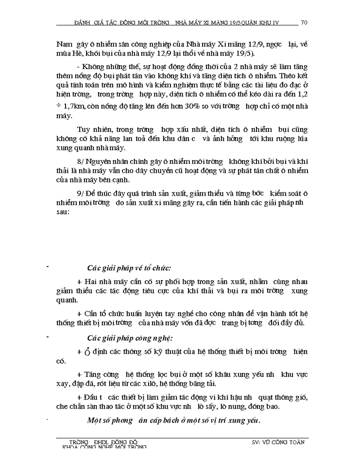image for page Đánh giá tác động môi trường, thiết kế hệ thống quan trắc và giám  sát môi trường Nhà mày Xi măng 19/5 Quân khu IV - Anh Sơn - Nghệ An