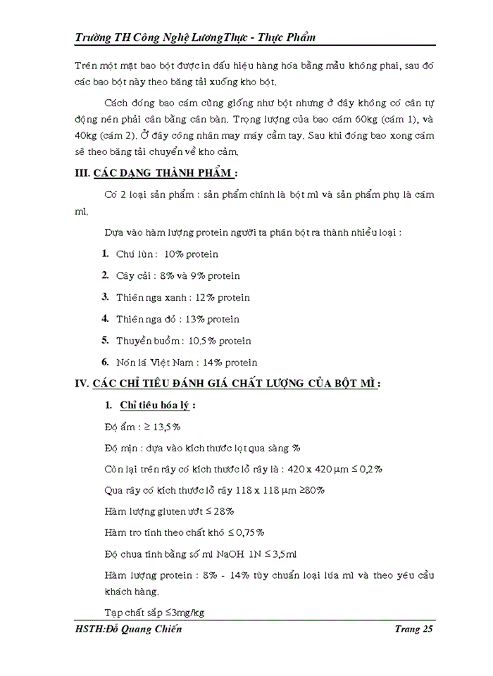 image for page Quy trình sản xuất bột mì