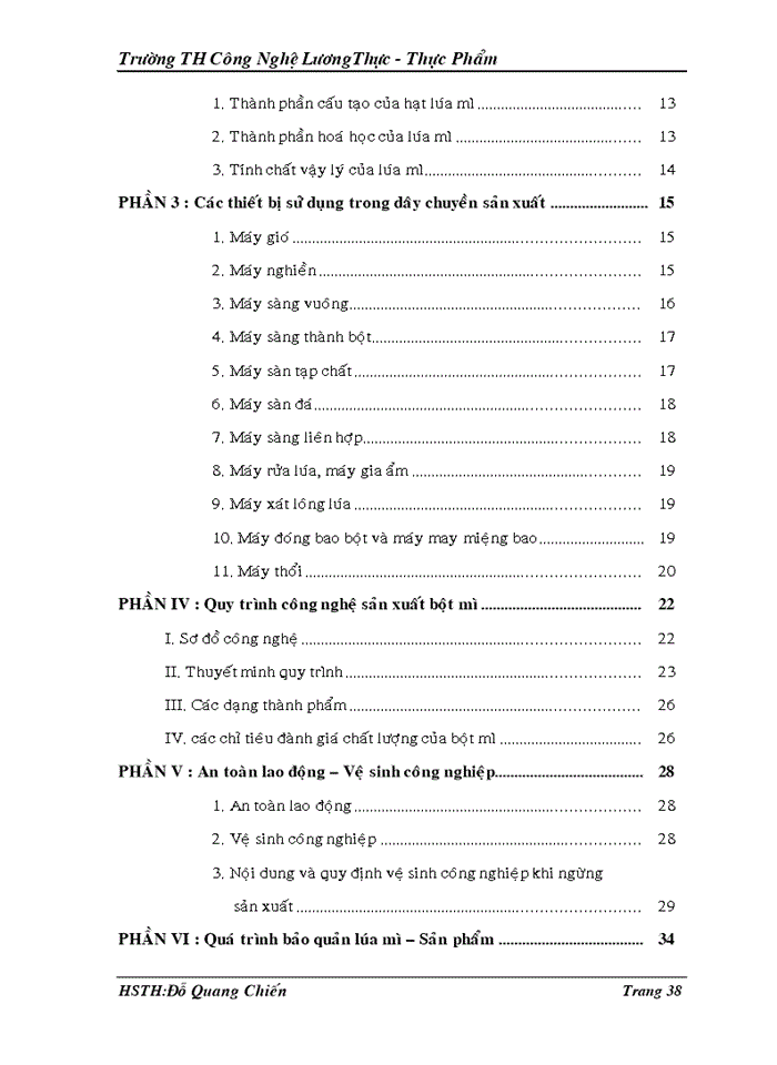 image for page Quy trình sản xuất bột mì