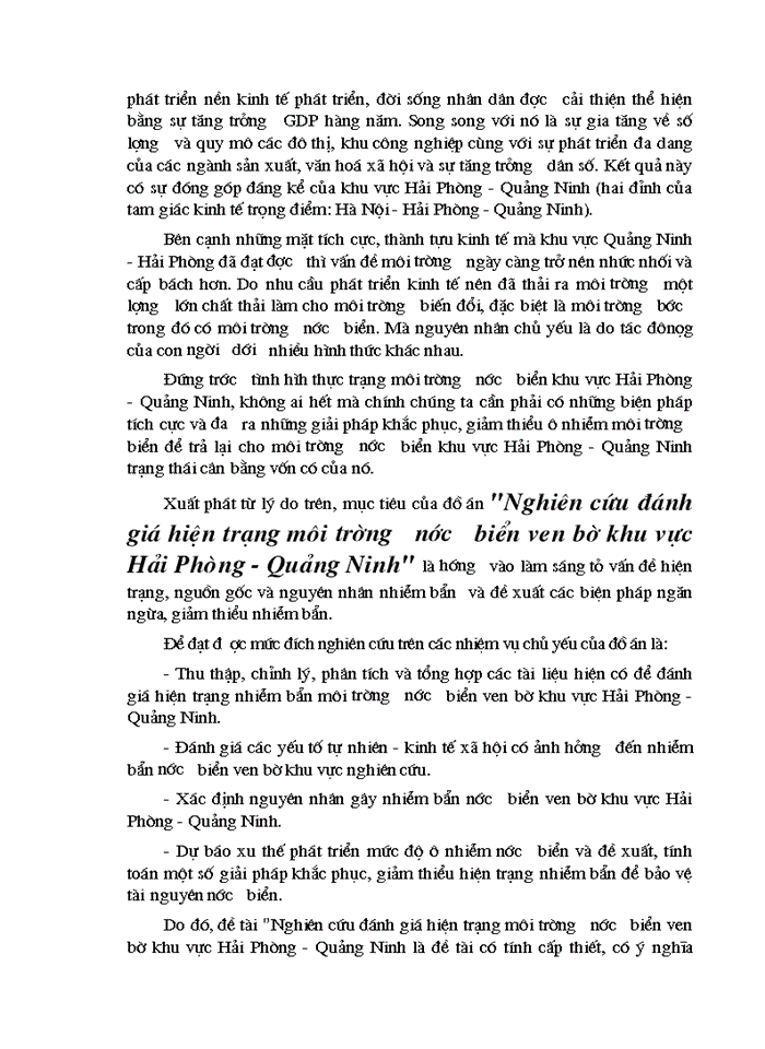 image for page Nghiên cứu đánh giá hiện trạng môi trường nước biển ven bờ khu vực từ quảng ninh đến cửa sông thái bình