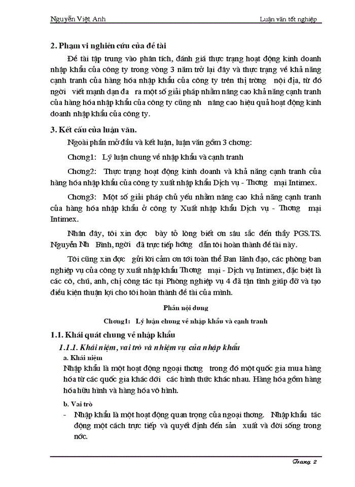 image for page Một số giải pháp chủ yếu nhằm nâng cao khả năng cạnh tranh của hàng hóa nhập khẩu ở công ty xuất nhập khẩu Dịch vụ - Thương mại Intimex