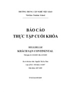 Báo cáo thực tập cuối khóa khách sạn CONTINENTAL