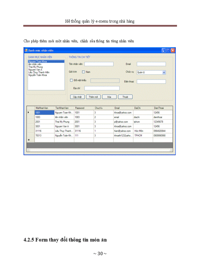 image for page Xây dựng chương trình quản lý nhà hàng