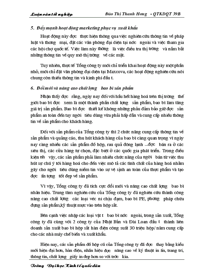 image for page Đánh giá hoạt động xuất khẩu của Tổng công ty rau quả Việt Nam sang thị trường Viễn Đông- Liên bang Nga