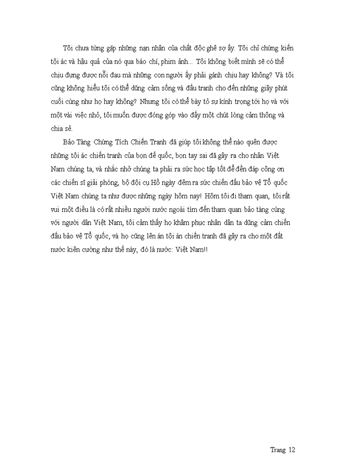 image for page Báo cáo về Bảo tàng Chứng tích chiến tranh