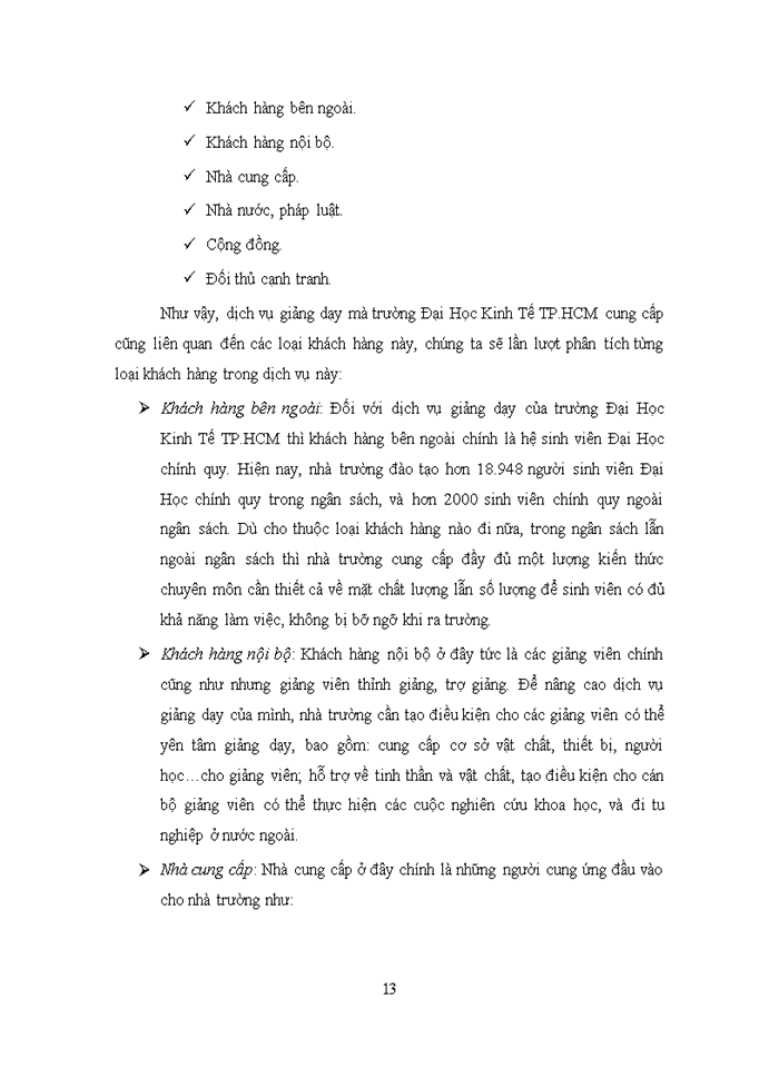 image for page Khảo sát sự hài lòng của sinh viên hệ Đại Học chính quy đối với dịch vụ giảng dạy của trường Đại Học Kinh Tế TP. HCM