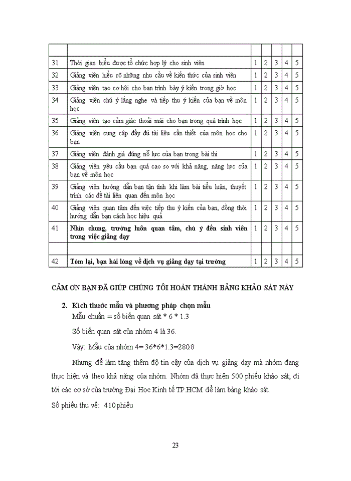 image for page Khảo sát sự hài lòng của sinh viên hệ Đại Học chính quy đối với dịch vụ giảng dạy của trường Đại Học Kinh Tế TP. HCM