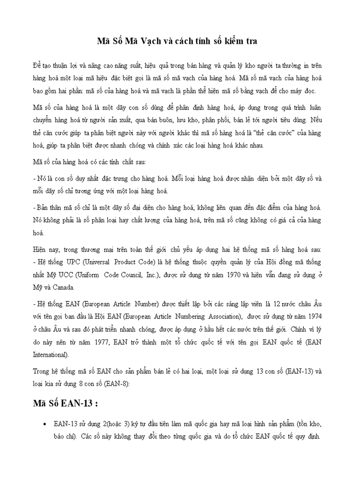 image for page Mã số mã vạch và cách tính số kiểm tra
