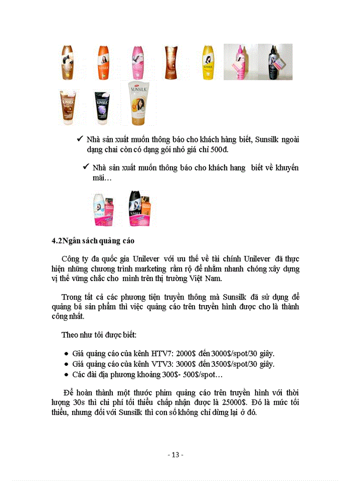 image for page Tìm hiểu cách tiến hành quảng cáo sản phẩm chăm sóc tóc sunsilk của công ty unilever