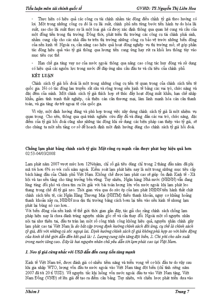 image for page Tiểu luận môn tài chính quốc tế