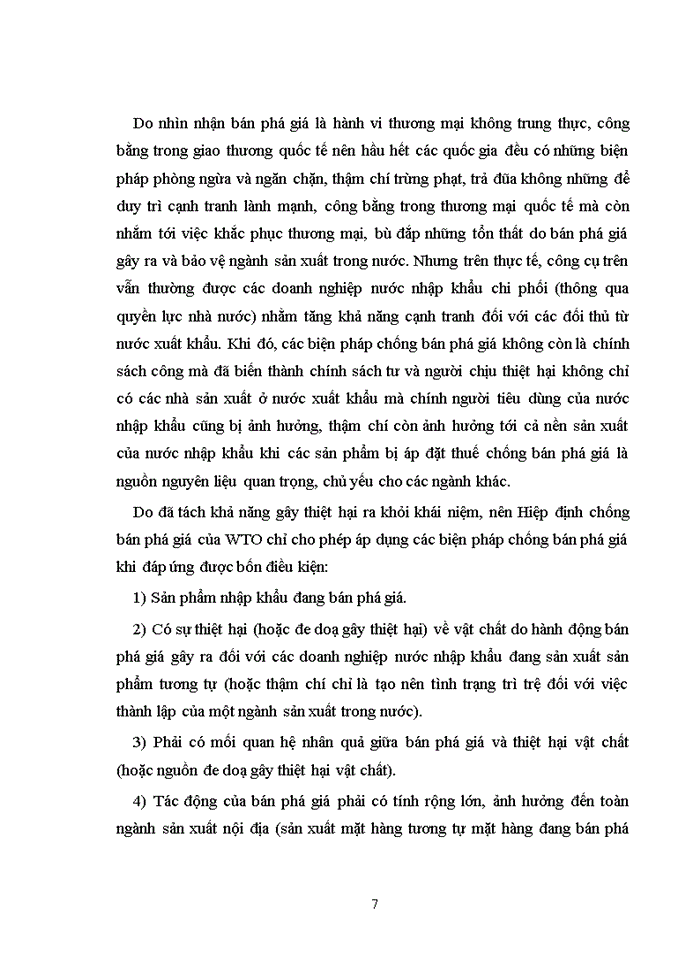 Giảm thiểu thiệt hại trong các vụ kiện chống bán phá giá ở nước ngoài khi các doanh nghiệp việt nam là bị đơn