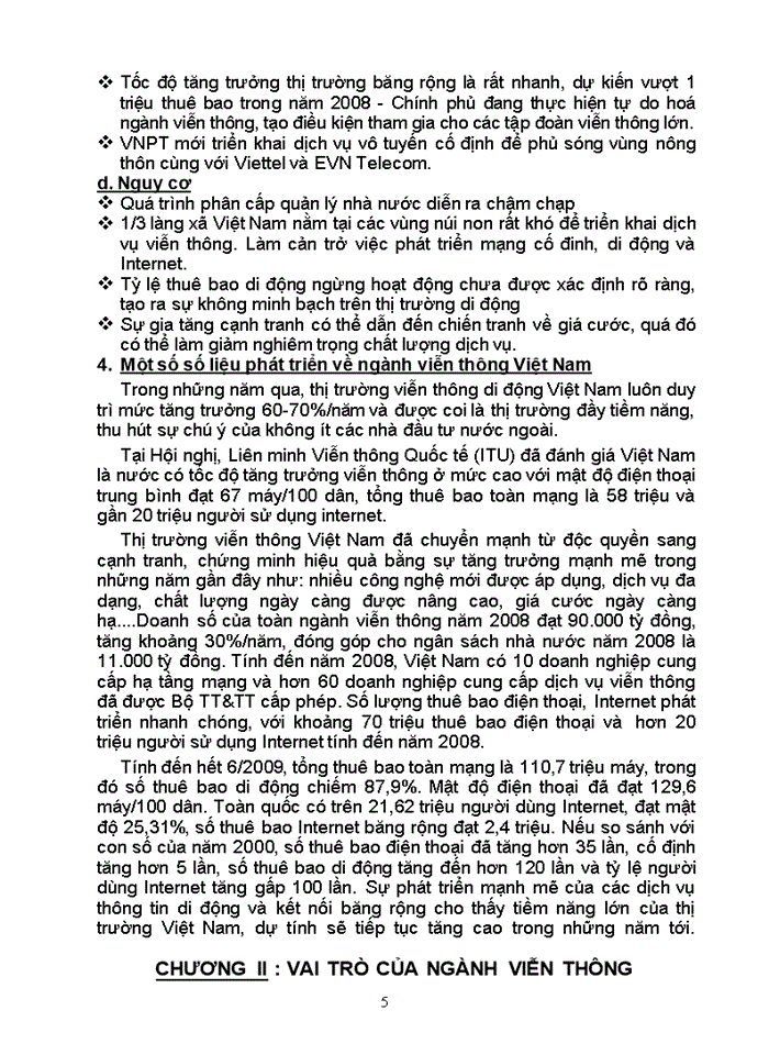 Phân tích vai trò của tập đoàn bưu chính viễn thông việt nam (vnpt) về ngành viễn thông.