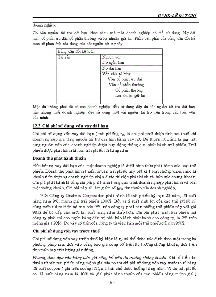 image for page Chi phí sử dụng vốn