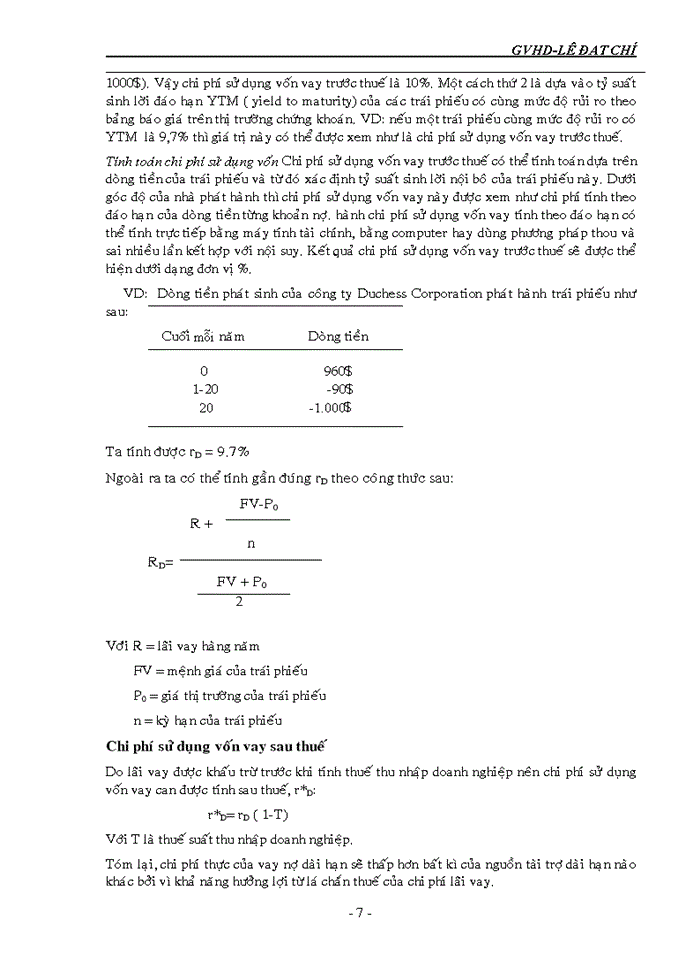 image for page Chi phí sử dụng vốn