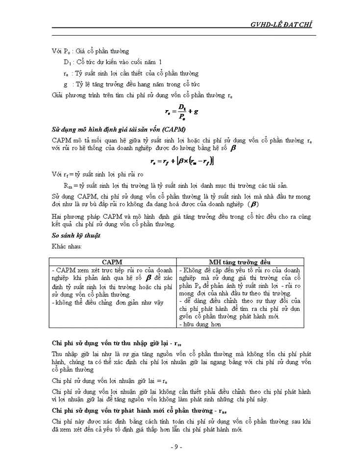 image for page Chi phí sử dụng vốn