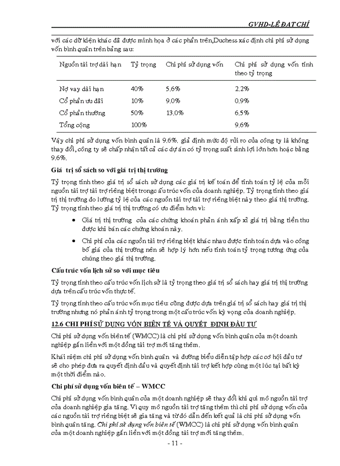 image for page Chi phí sử dụng vốn