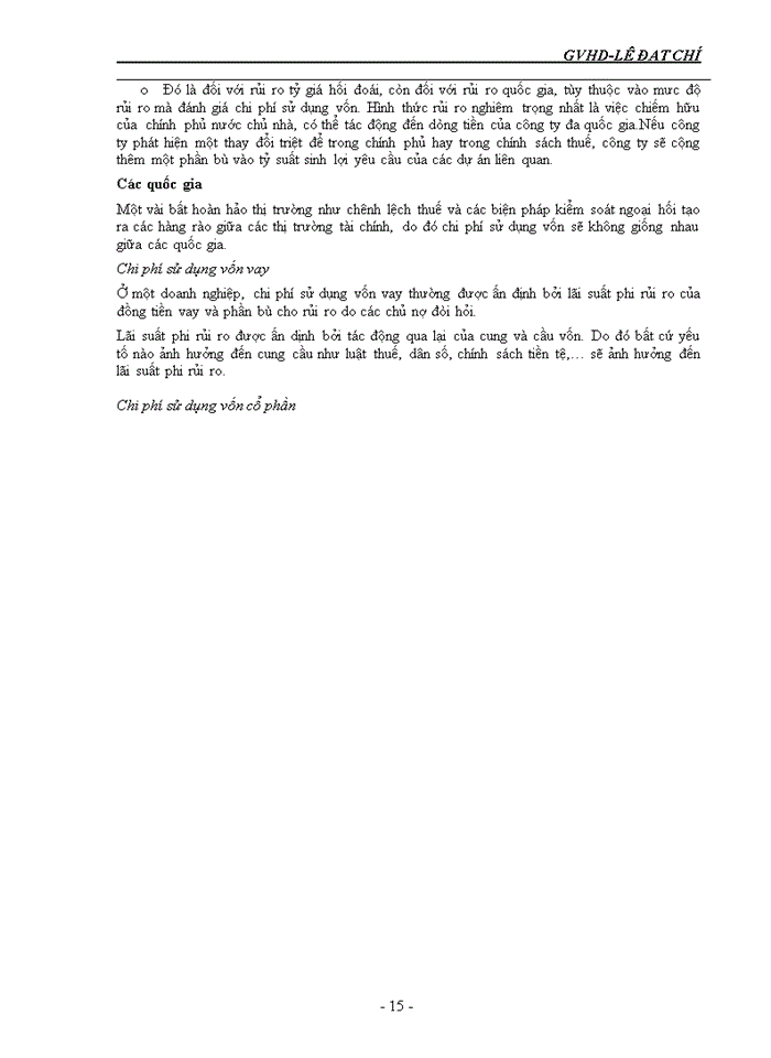 image for page Chi phí sử dụng vốn