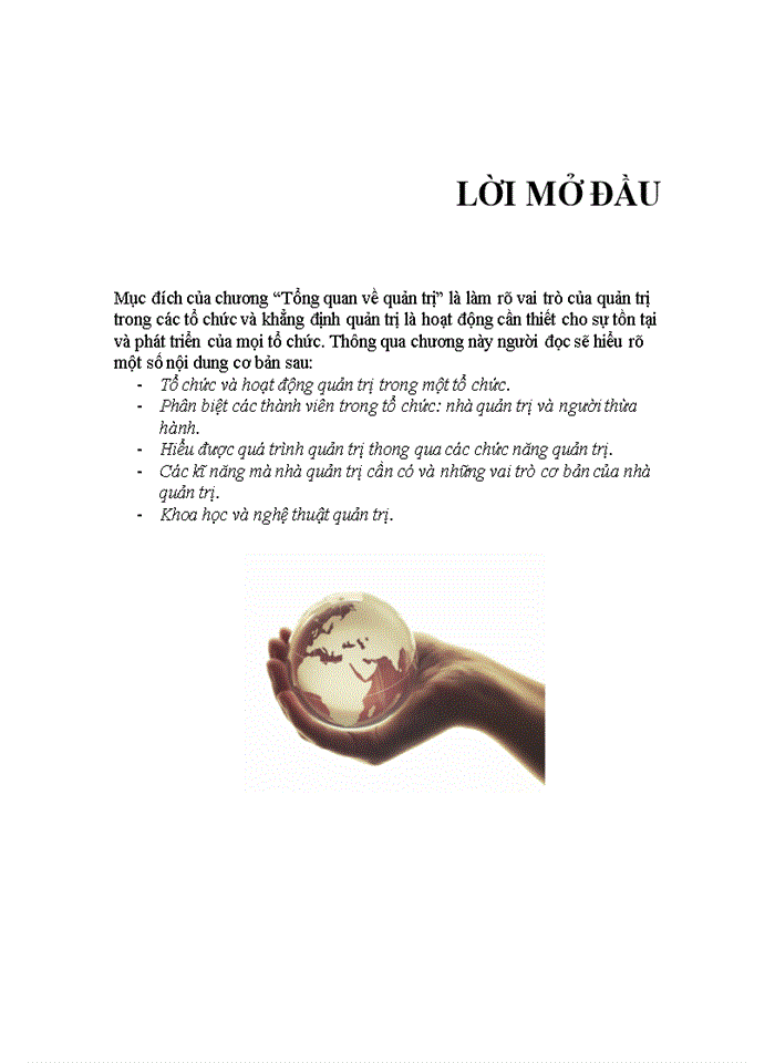 image for page Tổng quan về quản trị