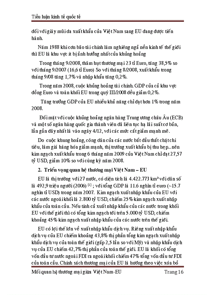 image for page Mối Quan Hệ Thương Mại Giữa Việt Nam-EU