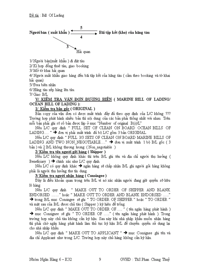 image for page Bill of lading